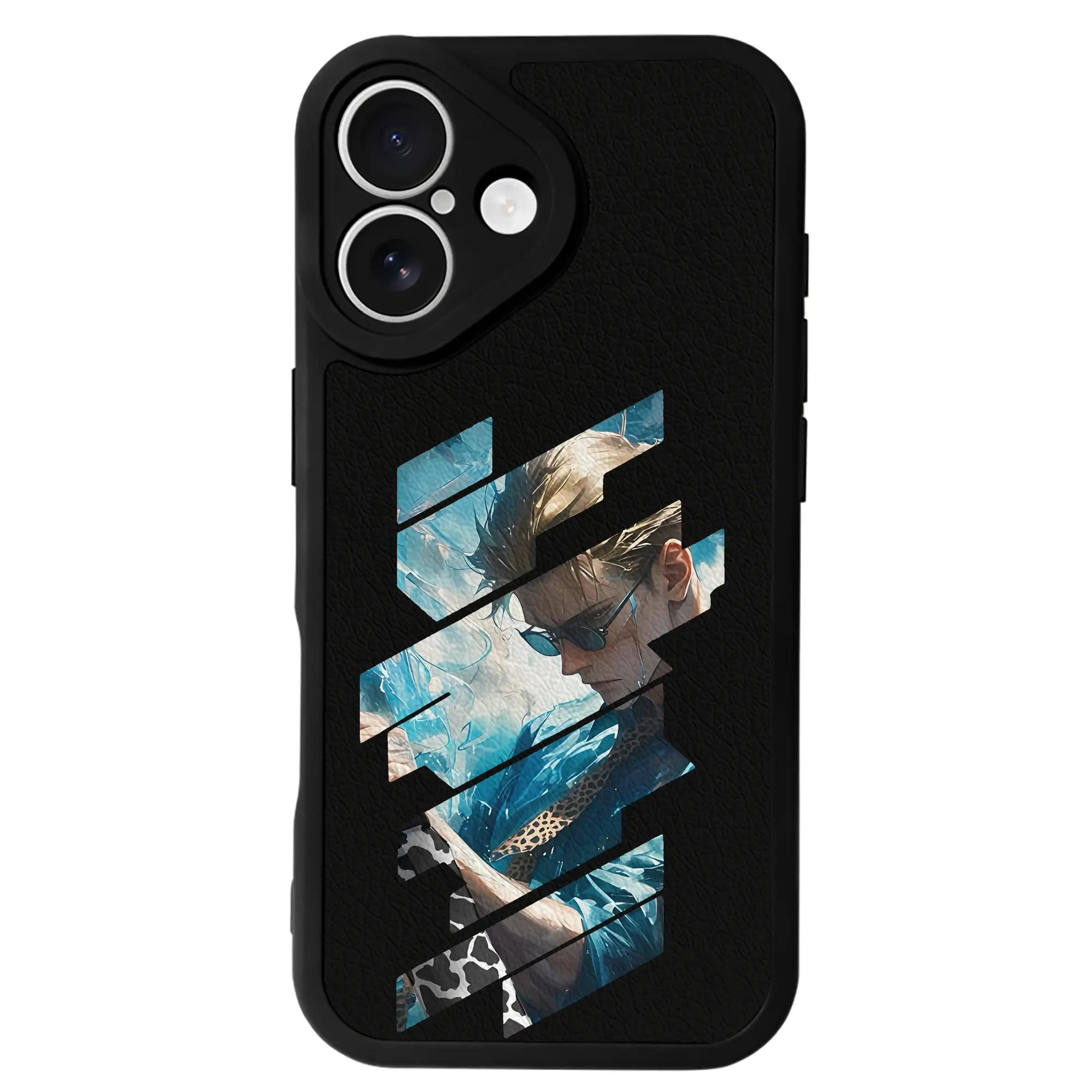 呪術廻戦 グッズ,七海 建人 - IPhone 16シリーズ対応 ・ シリコンスマホケース ・ レザー調 ・ 高精度フィット ・ 耐衝撃 ・ ワイヤレス充電対応 ・ 精密カット